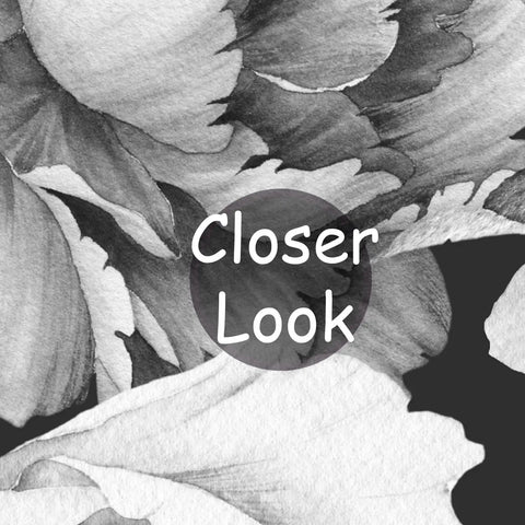 Closer look at Black And White Peonies Watercolor Floral Wallpaper Mural Dope Look For Bedroom And Living Room