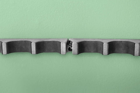 Grab And Go Pro Grade Wall Mounted Tool Organizer with Rare Earth Magnets, expandable chisel holder on green wall