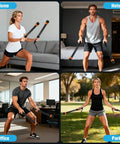 Two Pack Weighted Cordless Battle Ropes With Adjustable Resistance And Ropeless Design used in various settings.
