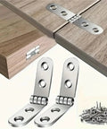Stainless Steel 180 Degree Folding Hinge Set with Buffer for Cabinets and Sewing Machine Cabinets, 10 Sets, Smooth Quiet Close