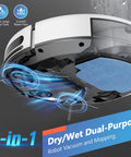 Two In One Robot Vacuum And Mop With App Control Alexa Voice Control Slim Two Point Eight Seven Inch Profile