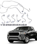Premium Fuel Injector Lines For Dodge Ram 1500 And Grand Cherokee 2014 To 2019 With 3.0l V6 Engine Direct Fit Replacement Part 68334956AA, steel lines and clips for Ram truck