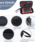 Kickass Waterproof Eva Hard Shell Multimeter Case With Secure Zipper And Stretchy Inner Mesh Pouch For Stowing Testers Meters Tools And Little Parts Around Town with soft inner fabric.