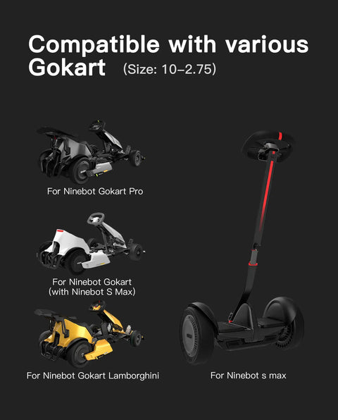Rear Non Pneumatic Tire Set For Gokart Pro And Pro2 Kit Compatible With Gokart S Max showing compatibility with various models