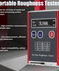 Pro Grade Surfaces Roughness Tester Portable Profilometer With Display Digital Surfaces Gauge showing OLED 256x64 screen