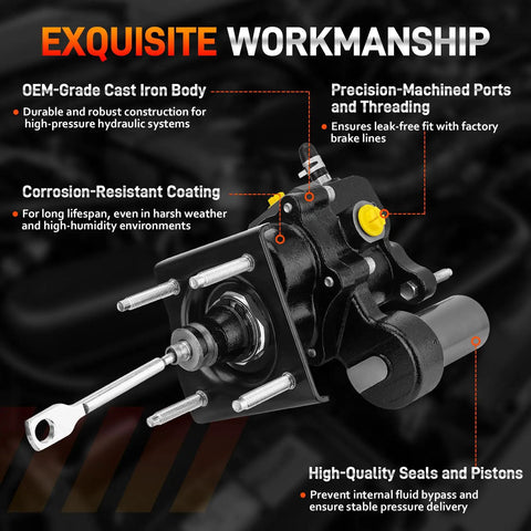 Hydraulic Power Brake Booster For Ram Trucks 2011-2018 Compatible With 2500 3500 4000 4500 5500 V8 showcasing details and features