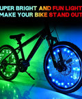 Two Wheel Pack Lit Ultra Bright LED Bike Wheel Lights Waterproof Spoke Lights For Night Riding Visible From All Angles