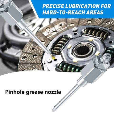 Beast Of A Heavy Duty Grease Needle Tip Dispenser With Alloy Screw Thread Waterproof Build, 8000 PSI Max lubricating gear