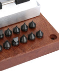 Close-up of metal tips for Metal Base Watch Case Back Opener Tool Adjustable Bench Fixture for Removing Oyster Screw Down and Snap Off Lids