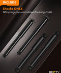 OCPTY Beefed-Up Front And Rear Shocks And Struts For Chevrolet 4WD Blazer S10 Sonoma, four black shocks on textured surface.