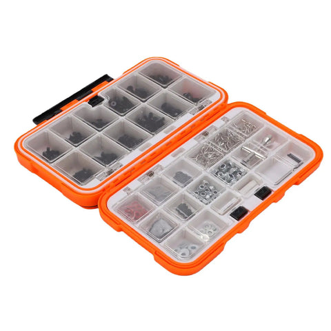 Universal 537 Piece RC Screw Kit With Stainless Steel Hardware For One Eighth One Tenth One Twelfth One Sixteenth Scale RC Cars Trucks And Crawlers M3 M4 Screws Nuts Bolts Washers Double Sided Storage Case, open organizer