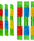 Six Pack Beehive Entrance Reducer Kit With Adjustable Sliding Gate For 10 Frame Hives, Assorted Red Blue Yellow, 14.76 Inch Length