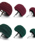 Six Pack Non Woven Abrasive Drill Buffing Wheel Set With 1/4 Inch Shank, showing green and red pads for polishing and cleaning