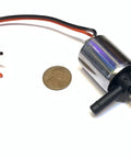 12V Pneumatic Solenoid Valve Normally Closed 4 PSI Three Sixteenths Inch Port Metal Body Inline Control shown with coin for scale