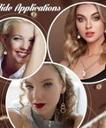 Women wearing jewelry made with 150 Pcs 14K Gold Filled Twisted Open Jump Rings 6mm 8mm 10mm Sizes Gold Brass O Ring Locking Connectors.