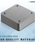 Stack of Eight Piece Five By Five Inch A36 Steel Plates One Quarter Inch Thick With Four Holes Hot Rolled