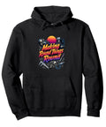 Chill Out With This Classic Fit CNC Vise Gauge Square Hoodie, black, pullover style, perfect for machinists with a warm pouch pocket.