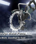 Kickass 8800W Electric Ring Saw For Concrete Wall Grooving With Brushless Motor and Thick Titanium Blade spraying water.