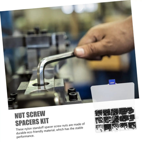 Durable Nylon Standoff And Screw Kit With Washers And Nuts For PCB Flight Controllers And Motion Sensors, shown with tool