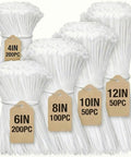 Self Locking Nylon Cable Ties Set With 600 Pieces In 4 6 8 10 12 Inch Assorted Sizes Grab And Go Ready For Heavy Duty Multi Purpose Wire Management For Home Garden Office Travel And Workshop