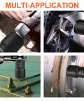 Lug Nut Removal Kit For Stripped And Frozen Bolts With Half Inch Drive 5 Piece Wheel Lock Removal Set in use on various bolts