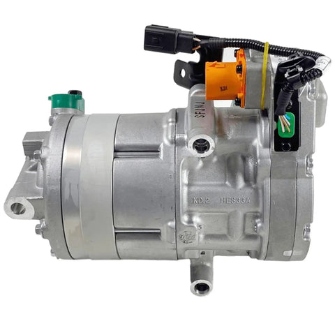 A/C Compressor Replacement Built Tough For Quick Climate Control Fixes On Hyundai Ioniq Electric Rides From 2017 To 2019, showing side view.