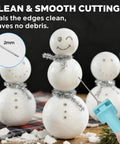 Close-up of Hot Wire Foam Cutter Kit 4 In 1 Styrofoam Cutter Electric Foam Cutting Tool for Arts and Crafts DIY with snowman carving