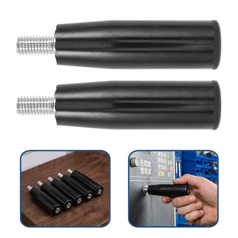 Durable Heavy Duty M10 Male Threaded Revolving Handwheel Handle with Non Slip Bakelite Grip Offers Heat Electrical Safety For Milling Tools And Machining Gear Making Your Shop Work Way Easier, black