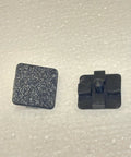 15 Piece End Cap Set For 3030 Aluminum Extrusion Profiles 30mm By 30mm T Slot Style New Design With A Better Fit And Durable Black Plastic Caps To Finish And Protect Your Ends Like A Pro. black plastic 3030 30mm x 30mm extrusion end caps, front and back view