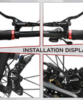 Four Pistons Hydraulic Disc Brake Set For Electric Bikes And Mountain Bikes With Aluminum Calipers installation display