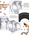 Front view of Lounsweer 2-pack percolator tops and washer rings; transparent plastic.