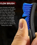 Close-up of nylon brush from Six Pack Double Ended Gun Cleaning Brushes Set With Brass And Nylon Bristles All Purpose Cleaning Kit