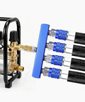 Four Way Air Manifold One Quarter Inch Air Hose Splitter Industrial Quick Connect Fitting With Four Couplers Plug