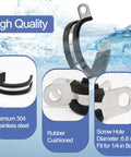 12 Pack One And A Half Inch Cable Clamps with Rubber Cushioned Insulation and 304 Stainless Steel Construction for Securely Mounting Pipes