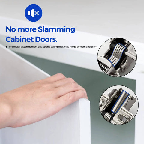 Two Pack Short Arm Kitchen Cabinet Hinges One Half Inch Overlay Brushed Nickel 105 Degree Soft Close Concealed Hinges With Mounting Screws
