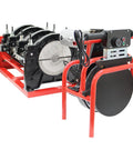 Four Clamp Pipe Fusion Welder Hand Crank Butt Fusion Welding Machine 110V Heavy Duty Pro Grade Piping Tool close-up view