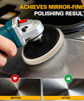 Heavy Duty 3 Inch Wool Felt Polishing Pads For Angle Grinders To Kick Up A Gloss And Remove Surface Rust Fast Reliable Buffing Wheels in use.