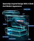 Roll With This Dope Electric Coffee Bean Roaster Bringing You 500g Capacity Smokeless Operation And A Glass Viewing Window For Effortless Home Roasting Vibes, featuring a spaceship-inspired design.