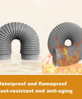 Heavy Duty Flexible PVC Aluminum Dryer Vent Hose For Range Hood And Exhaust Fans Insulated Duct Pipe HVAC Venting Air Ducting 170mm