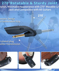 2.4GHz Wireless Guitar System With Plug And Play Rechargeable Transmitter And Receiver, 270 Degree Rotatable, Ergonomic Design