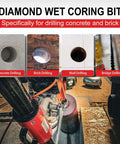 SALI red diamond core drill bit for concrete and brick drilling; 2.5 in diameter with laser-welded segments