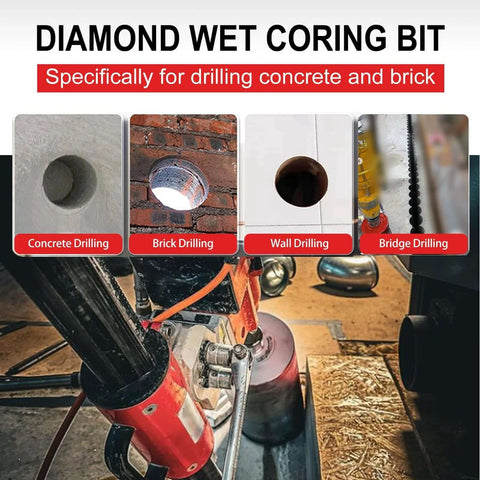 SALI red diamond core drill bit for concrete and brick drilling; 2.5 in diameter with laser-welded segments