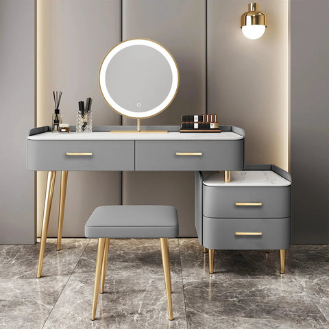 Modern vanity with champagne bronze cabinet pulls 10 pack 5 inch square cabinet handles for kitchen bathroom drawers wardrobes modern stainless steel finish.