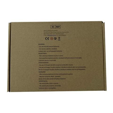 Rock Solid Battery Protection Shell With Built In Circuit PCB Board Custom Fit For Ryobi 18V P103 P108 Packs packaging with warning label.