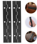 Piano Hinge With Load Bearing And Simple Installation 4 Pack Black Stainless Steel Continuous Folding Hinges For Cabinets Doors And DIY