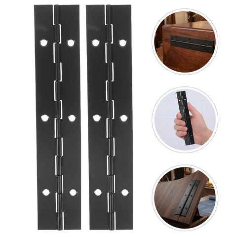 Piano Hinge With Load Bearing And Simple Installation 4 Pack Black Stainless Steel Continuous Folding Hinges For Cabinets Doors And DIY