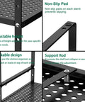 Expandable Cabinet Storage Shelf Organizer Rack Built Tough And A Real Workhorse Heavy Duty Steel Stackable, black features and design