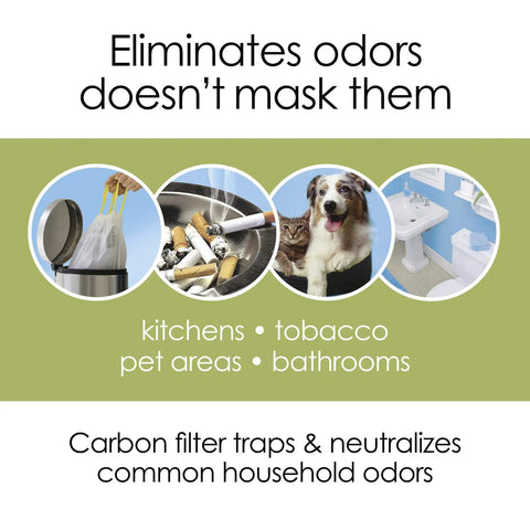 TrueAir Replacement Carbon Filter 3 Pack For Odor Eliminators Kitchen Bathroom Pet Smoke Odors Fits TrueAir Models 04384 04532GM 04530G 04530GM 04531GM Great For Trash Rooms And Home Odor Control