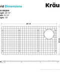 Bellucci Series Stainless Steel Kitchen Sink Bottom Grid With Soft Rubber Bumpers For 33 Inch Sink Protects Surface From Scratches And Breakage Heavy Duty Rust Resistant Grid For Granite Composite Sinks with dimensions 28 1/4 x 14 1/4 inches.