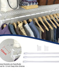 Beefy Heavy Duty Steel Wire Shelf Brackets Set With 6 Clamps And 2 End Brackets For 12 Inch Wire Shelves Closet Storage